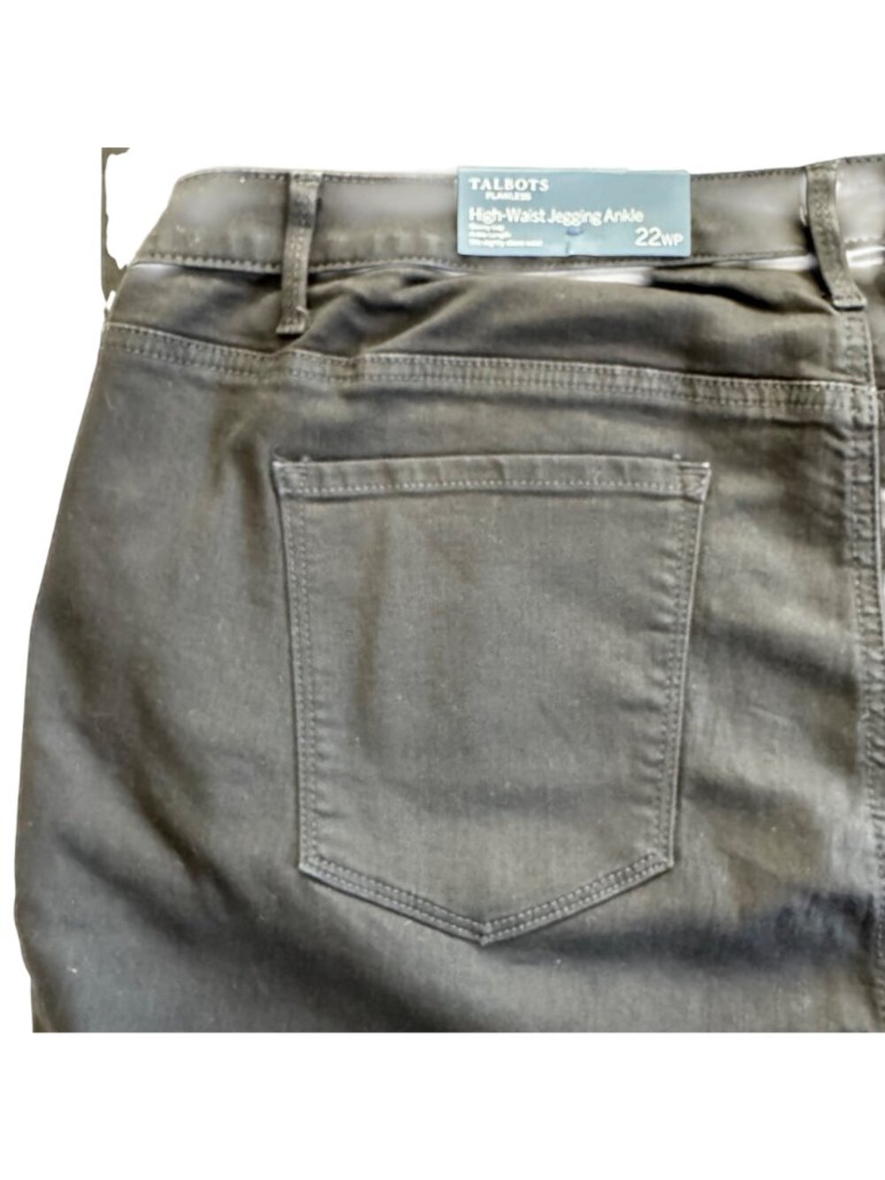 Talbots Womens High-Waist Jegging Ankle Black Plus 22WP Petite Cotton Blend New - Picture 11 of 16